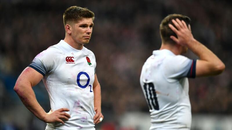 Owen Farrell during England’s Six Nations clash with France. Photograph: David Mullan/Getty