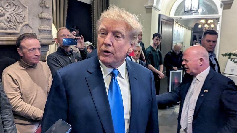 Donald Trump's visit focused on his hotel in west Clare, in contrast to Joe Biden's tour. Photograph: Cillian Sherlock/PA Wire 