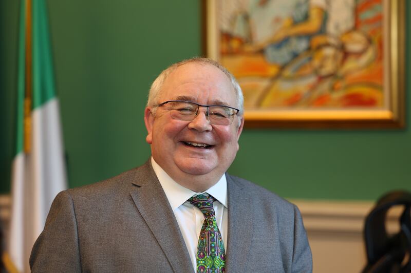 Ceann Comhairle Seán Ó Fearghaíl swears he told his hosts that he submitted the confection on behalf of the Oireachtas head chef, Julie Lyons. Photograph: Nick Bradshaw 