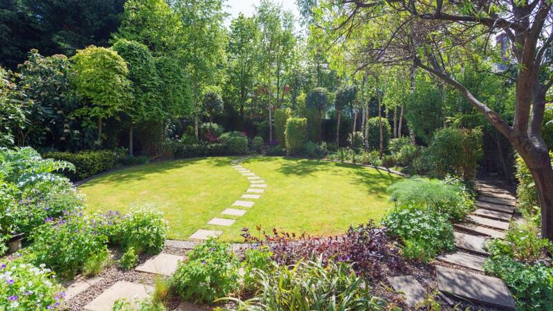 The rear garden at 54 Kenilworth Square in Rathgar follows a circular theme and incorporates distinct morning, afternoon and evening sunshine spaces.