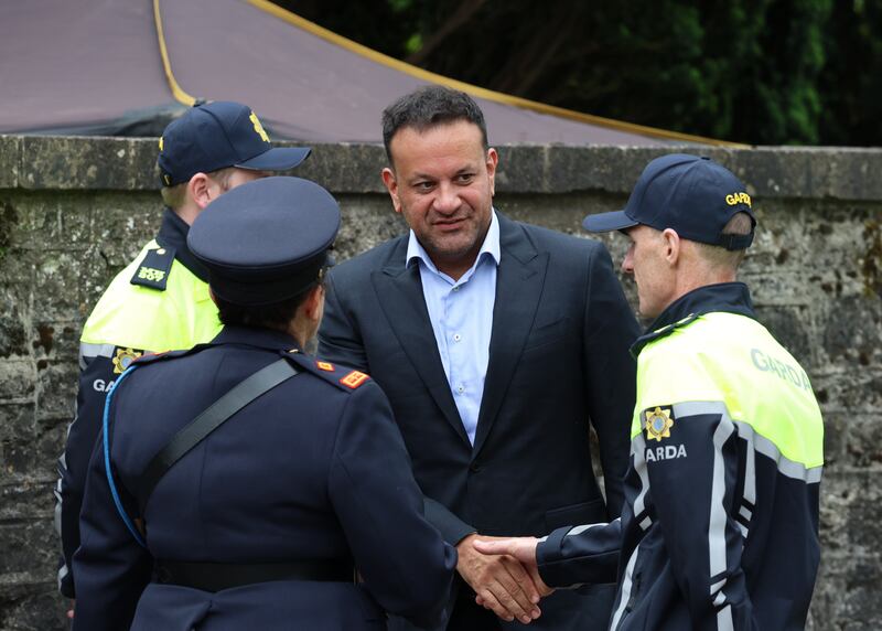 Former taoiseach Leo Varadkar arriving for the funeral of Henry Mount Charles. 
Picture Colin Keegan, Collins Dublin.