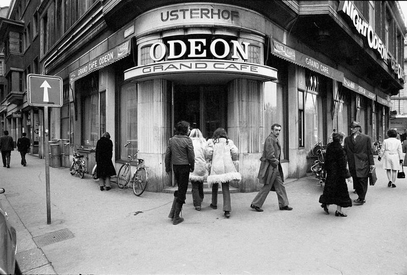 Guests enter Zurich's Café Odeon in 1971. Photograph: RDB/ullstein bild via Getty Images