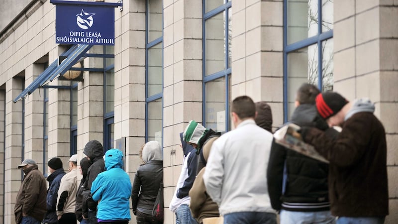 Queuing for the Dole. “The idea that we have delivered this miracle rings very hollow to a very high percentage of people in Ireland”