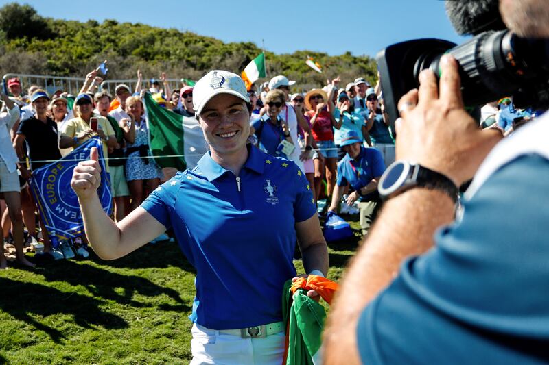 Leona Maguire was the second-highest scorer on Team Europe at the Solheim Cup in Andalucia. Photograph: Martin Siras Lima/INPHO