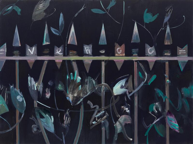 Shaping Ireland: Mairead O’hEocha’s Graffiti and Railings, St Stephen’s Green, night, 2018. Courtesy of the artist and Mother’s Tankstation