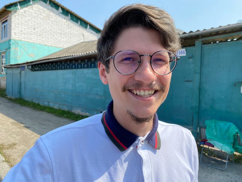 Marko Aharkov:  "We had missile attacks at regular hours every day. You received a five-second warning on Telegram. Just time to say a quick prayer.” Photograph: Lara Marlowe