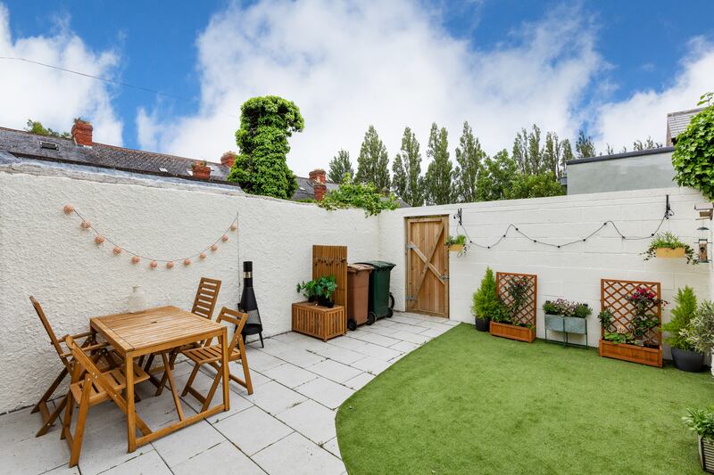 The rear garden opens on to a lane