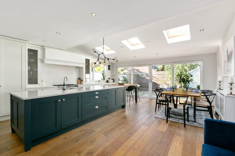 A kitchen extension added in 2018 is the heart of the house