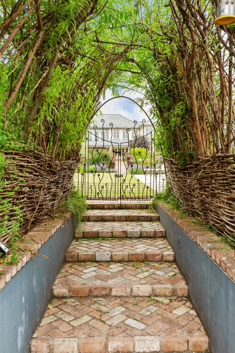 Steps down to the vegetable garden