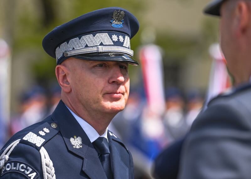 Former Polish police commander in chief Jaroslaw Szymczyk in Krakow in 2022. Photograph: Artur Widak/NurPhoto via Getty Images