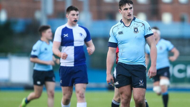 Rónan Kelleher in action for St Michael’s against St Andrews during the 2016 Leinster Schools Cup. Photograph: Gary Carr/Inpho