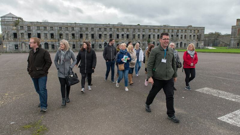 Visitors on Spike Island. Photograph: Michael Mac Sweeney/Provision