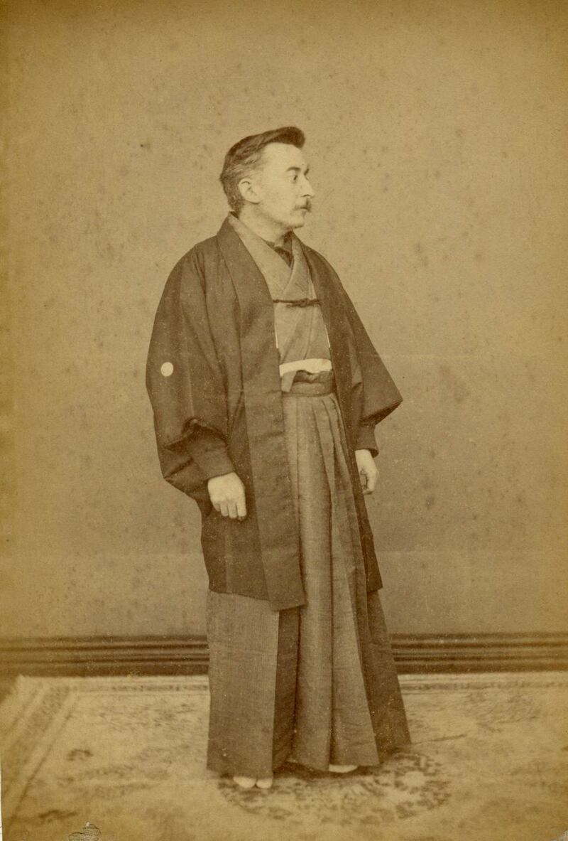 Lafcadio Hearn in Japan, 1891. Photograph: Koizumi family