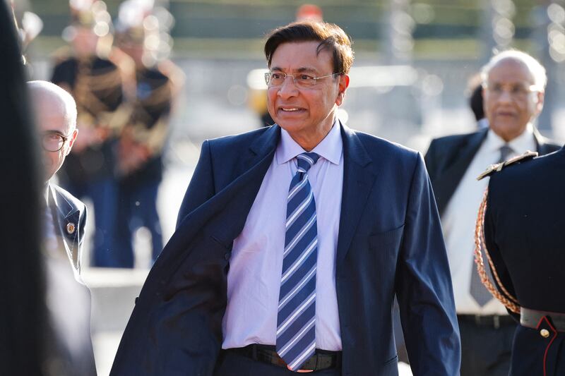 Executive chairman of Arcelor Mittal Lakshmi Mittal is among those to have left of pledged to leave the UK. Photograph: LUDOVIC MARIN/AFP via Getty Images