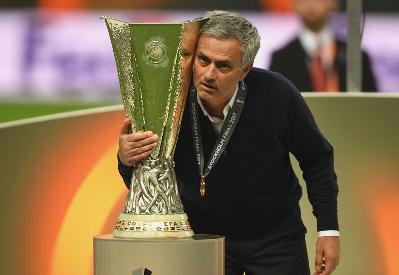 Jose Mourinho: won a Europa League title for United, but the football played for grim and dreary. Photograph: Mike Hewitt/Getty Images
