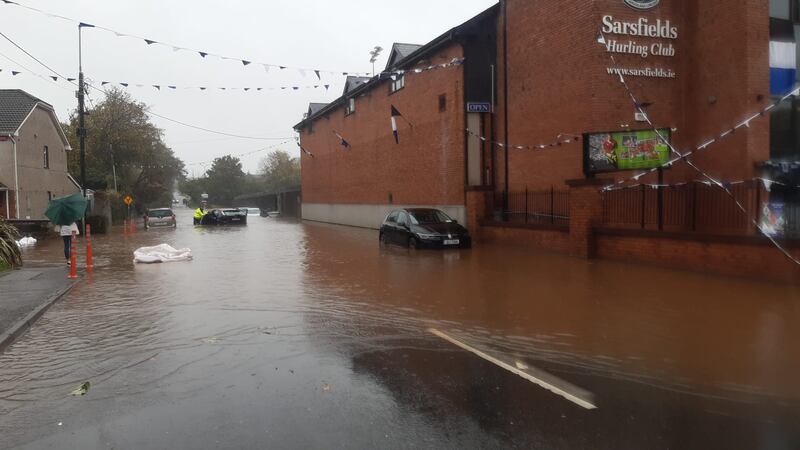 Flooding in Glanmire, Cork. Photograph: Cork City Council