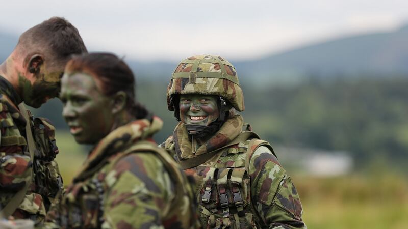 The exercises build to a nine-person assault of a fixed position using grenades and heavy machine guns. Photograph: Nick Bradshaw