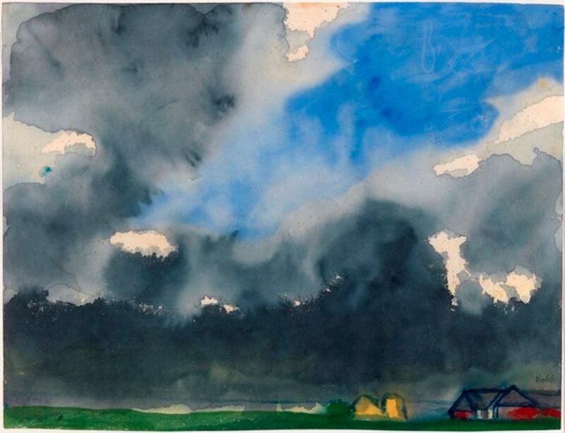 Rain over a Marsh, date unknown