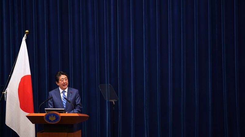 Japanese Prime Minister Shinzo Abe. Photograph: Eugene Hoshiko/AP