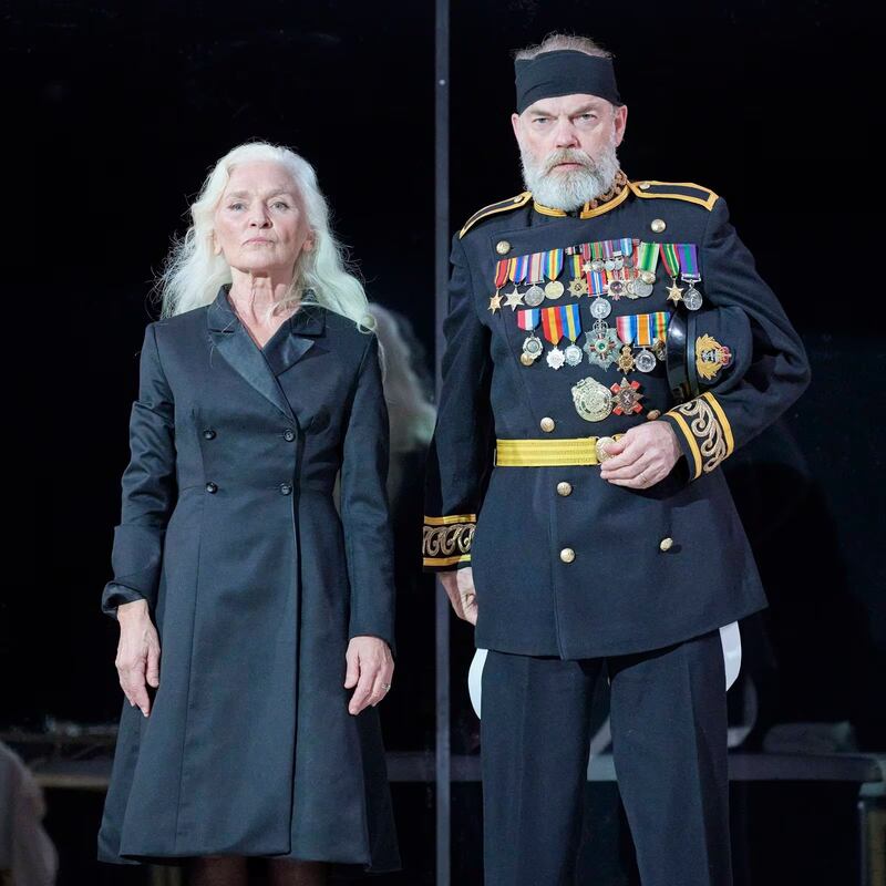 Olwen Fouéré and Hugo Weaving in The President