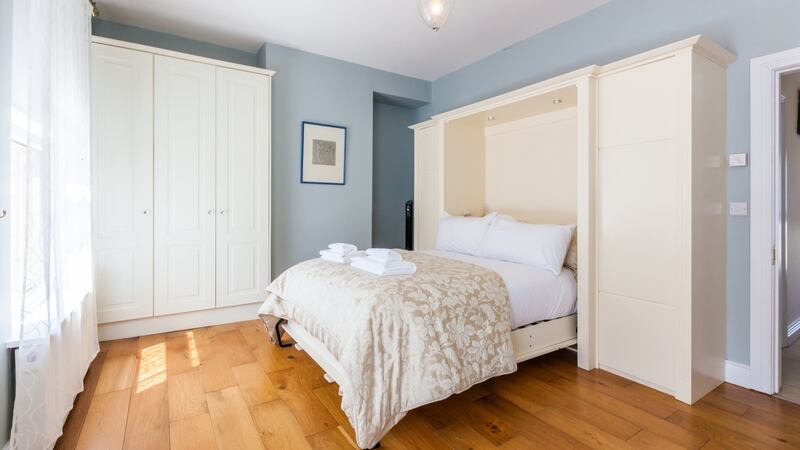 The bedroom, with Murphy bed