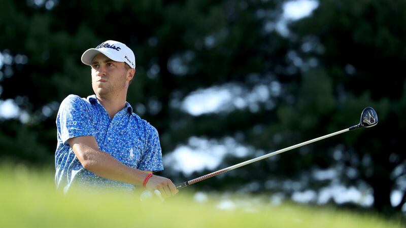 Justin Thomas leads by three heading into the final round in Akron. Photograph:  Sam Greenwood/Getty