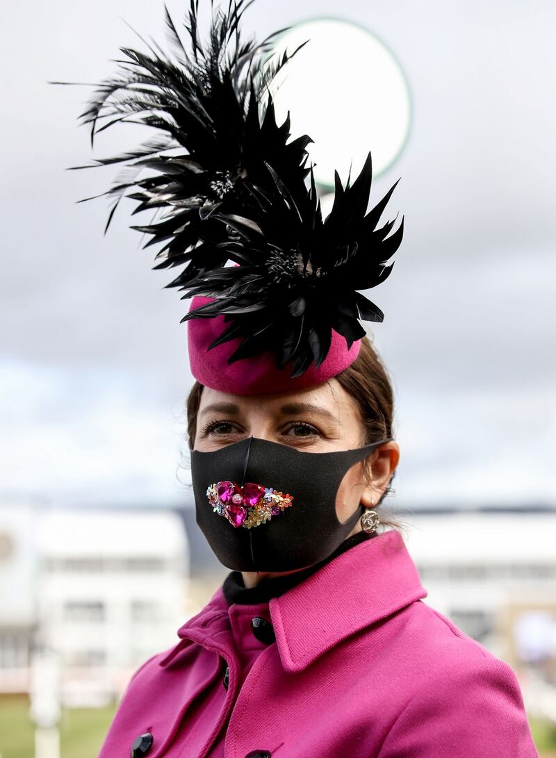 Anna Gilda from north London at  Cheltenham on Ladies’ Day.  Photograph: Dan Sheridan/Inpho