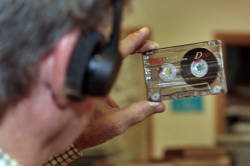 The audio files can be listened to on cassette. Photograph: Joe O'Shaughnessy