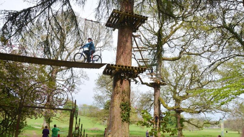 Zipit highwire in Lough Key Forest Park, Co Roscommon