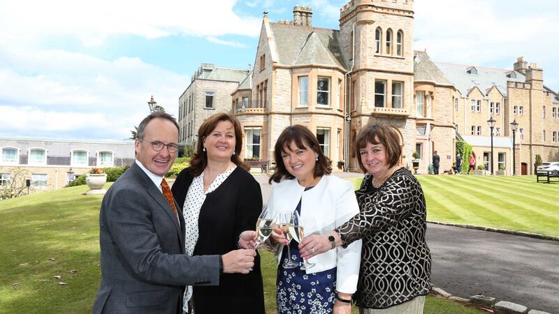 Hastings family members Howard Hastings, Allyson McKimm, Aileen Martin and Julie Hastings martk 50 years of ownership of the Culloden.