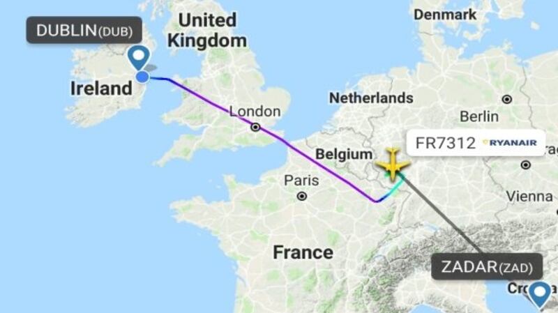 The flight from Dublin descended from 37,000 feet and made an emergency landing.
