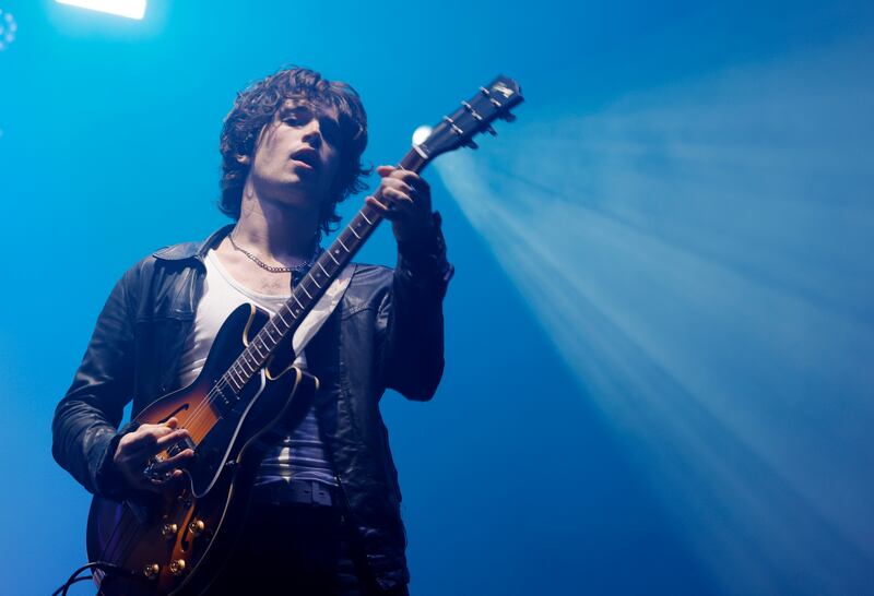 Elijah Hewson of Inhaler playiong the Electric Arena stage  Saturday. Photograph: Alan Betson/The Irish Times

