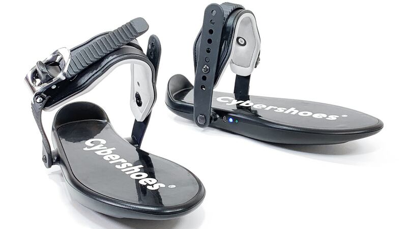 There are two different kinds of sensors in Cybershoes, one detecting the speed of the movement and the other which detects the direction