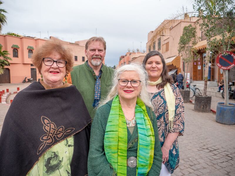 Marrakesh International Storytelling Festival 2023: Liz Weir, Colin Urwin, Eimear Burke and Maria Gillen. Photogaph: Noel Sweeney