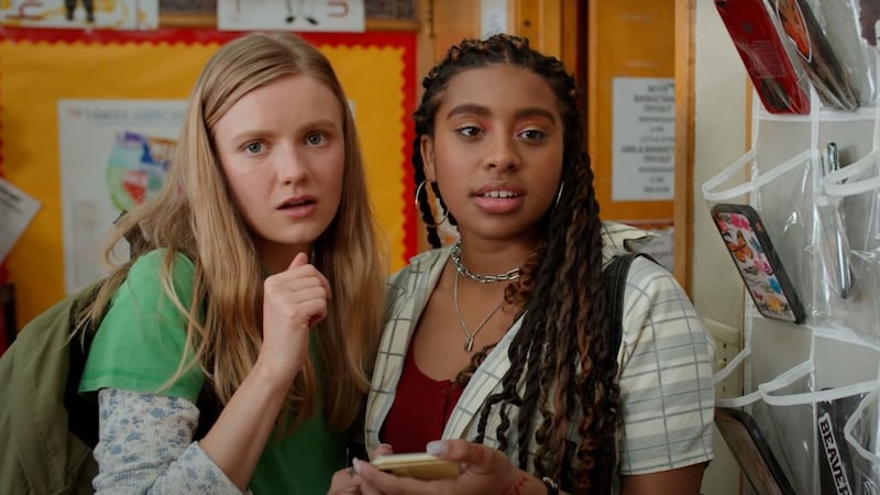 Hadley Robinson and Alycia Pascual-Pena in Moxie