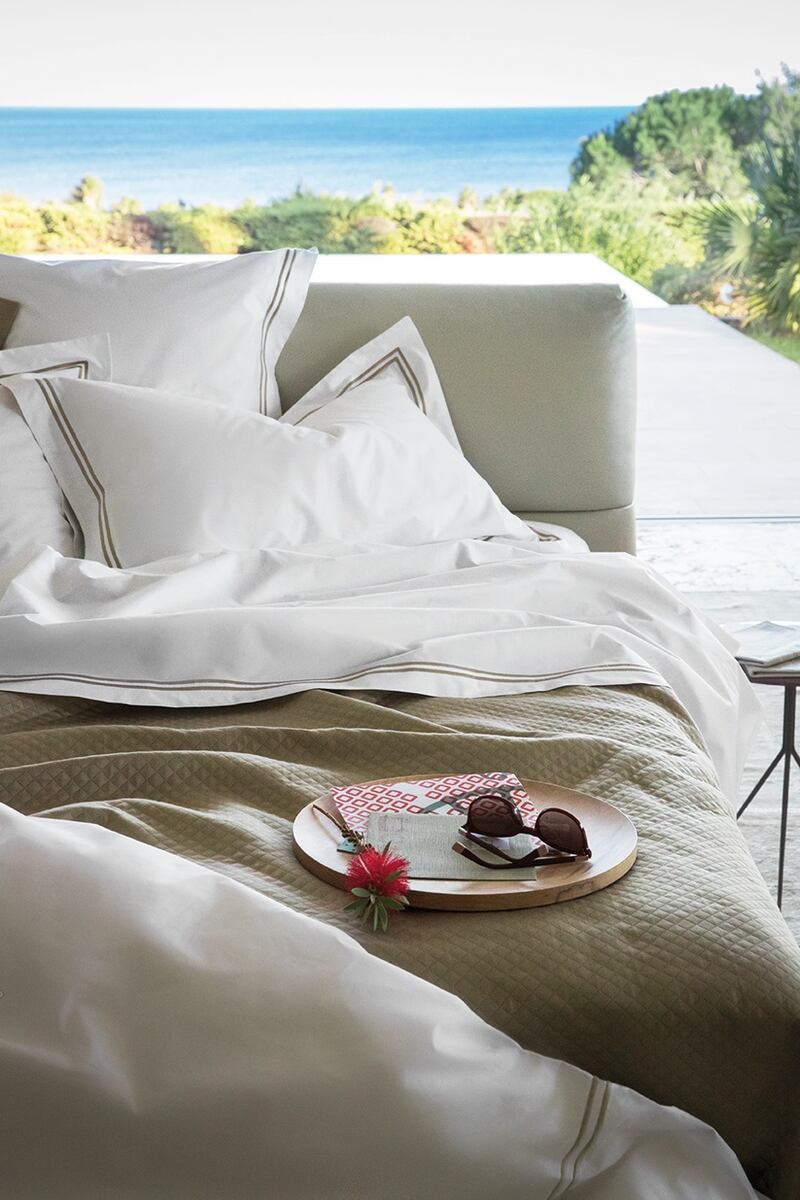 Frette Hotel Collection. King duvet cover was €399, now €279 until April 20th at Bottom Drawer, Brown Thomas