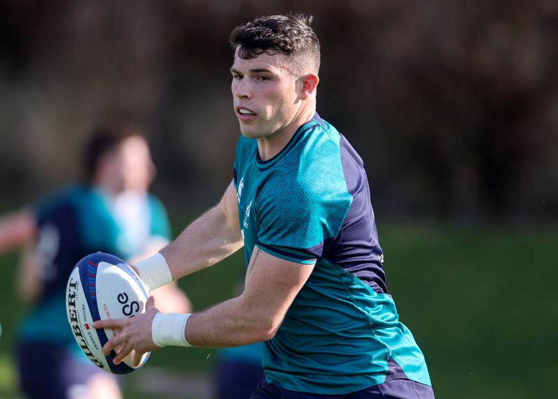 Calvin Nash is competing with Jordan Larmour to start on the wing instead of the injured Mack Hansen. Photograph: Dan Sheridan/Inpho