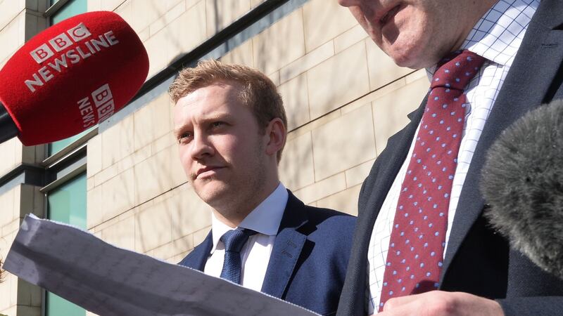 March 28th: Ulster and Ireland rugby player Stuart Olding after he was cleared by a Belfast court of rape charges. Photograph: Pacemaker Press