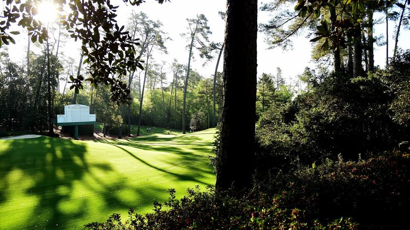 A view of the 10th hole at Augusta National. Rory McIlroy will be bidding to complete a career Grand Slam by adding a US Masters title to his previous Major wins. Photograph: Getty Images