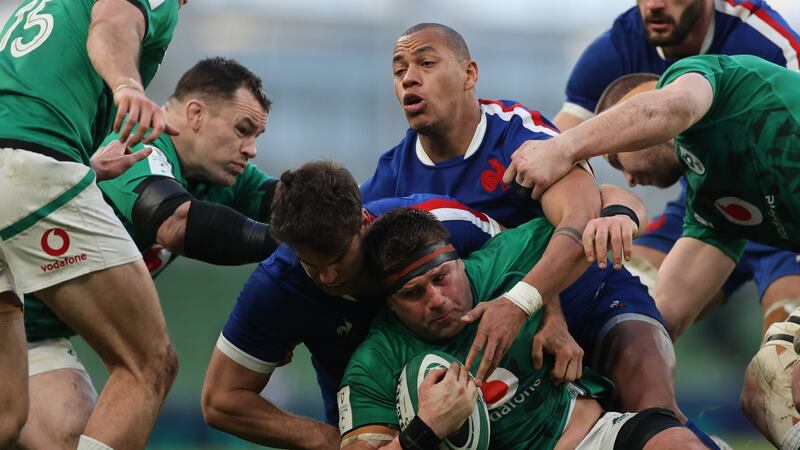 While CJ Stander’s commitment continues to be incredible, the opposition gainline remains intact for the most part. Photograph: James Crombie/Inpho