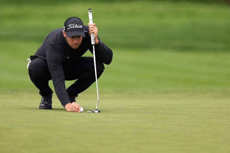 Wyndham Clark: he had a hot round on the greens at Pebble Beach. Photograph: Christian Petersen/Getty