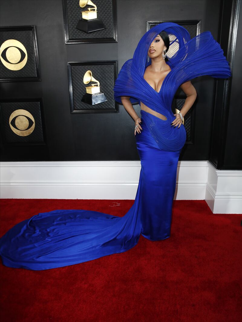 Cardi B: Futuristic and flawless. Photograph:  Caroline Brehman/EPA