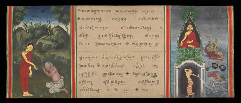 Thai Buddhist Tales: Detail from manuscript 1315, The Chester Beatty Collection