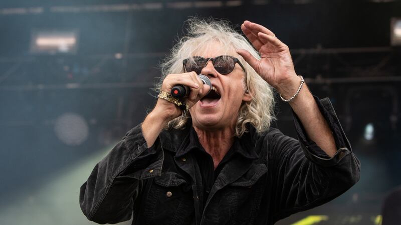 Bob Geldof of the Boomtown Rats performs live on stage during Rewind Scotland 2018 at Scone Palace in Perth, Scotland. Photograph: Lorne Thomson/ Redferns