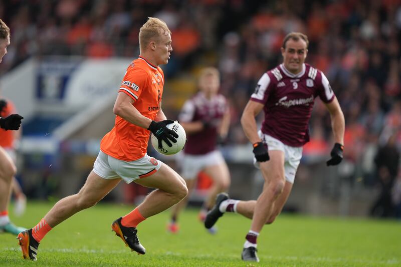 Cian McConville in action for Armagh. Photograph: James Lawlor/Inpho