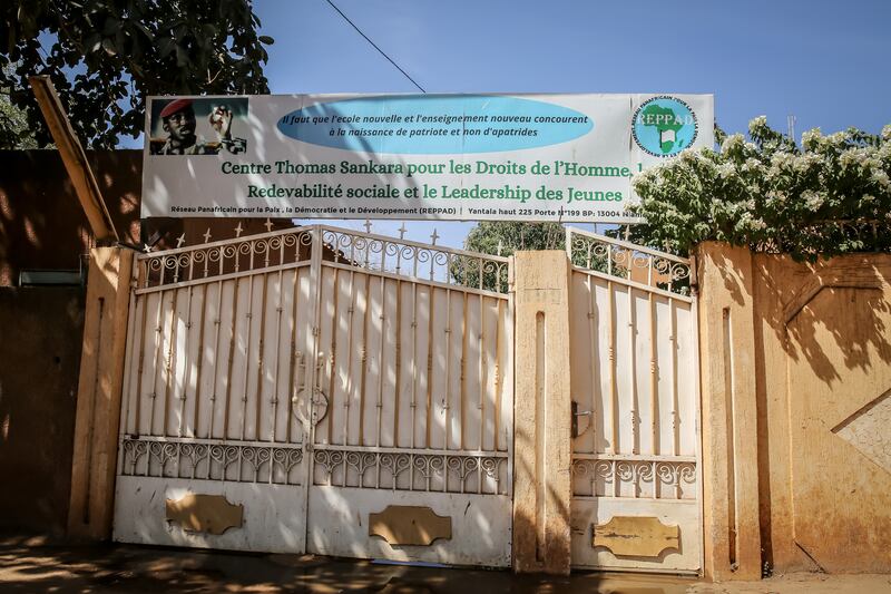 The headquarters of M62 in Niamey, Niger. Photograph: Sally Hayden.