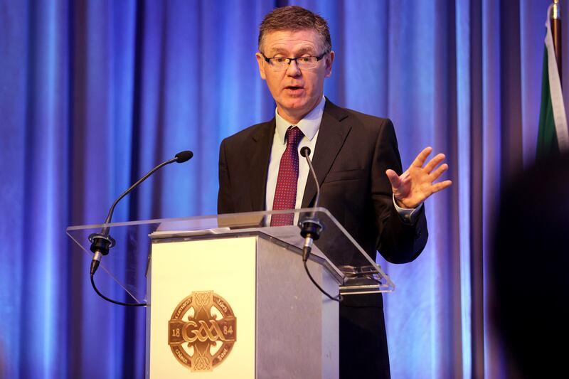 Tom Ryan speaking at the GAA's special congress on Saturday. Photograph: Laszlo Geczo/Inpho