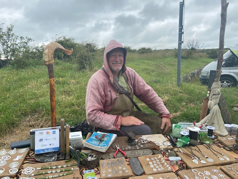 Thomas “Tap Tap” Coyne who sells jewellery at the Poulnabrone Dolmen. Photograph: Róisín Ingle