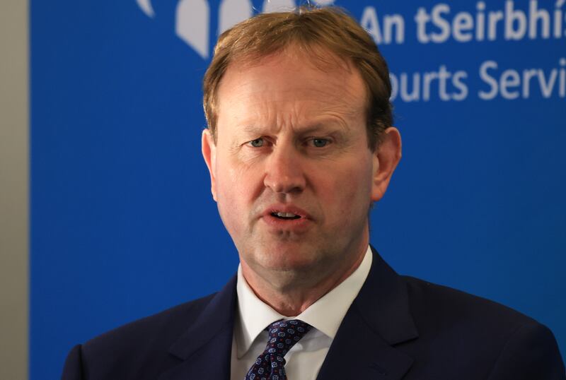 Justice Minister Jim O’Callaghan TD at a launch event in Green Street Courthouse. 
Photograph: Collins Courts
