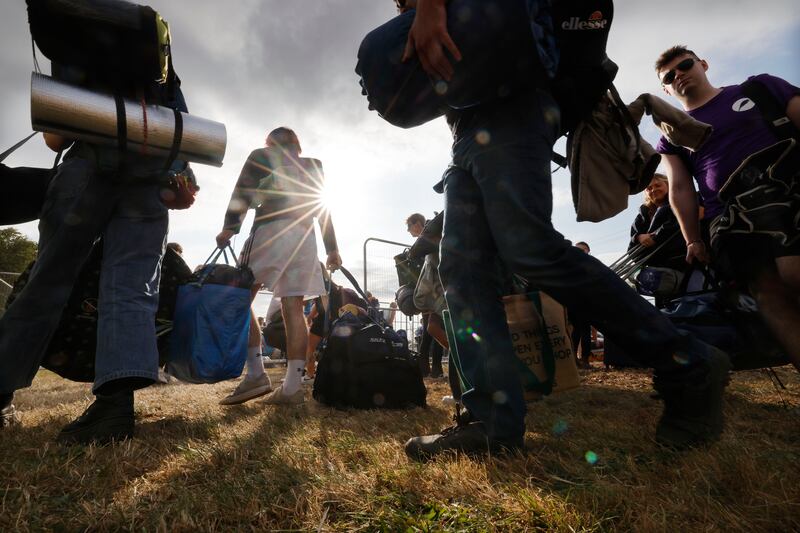 Met Éireann warned heavy rain could see the annual arts and music event turn into a 'mudfest'. Photograph: Alan Betson / The Irish Times

